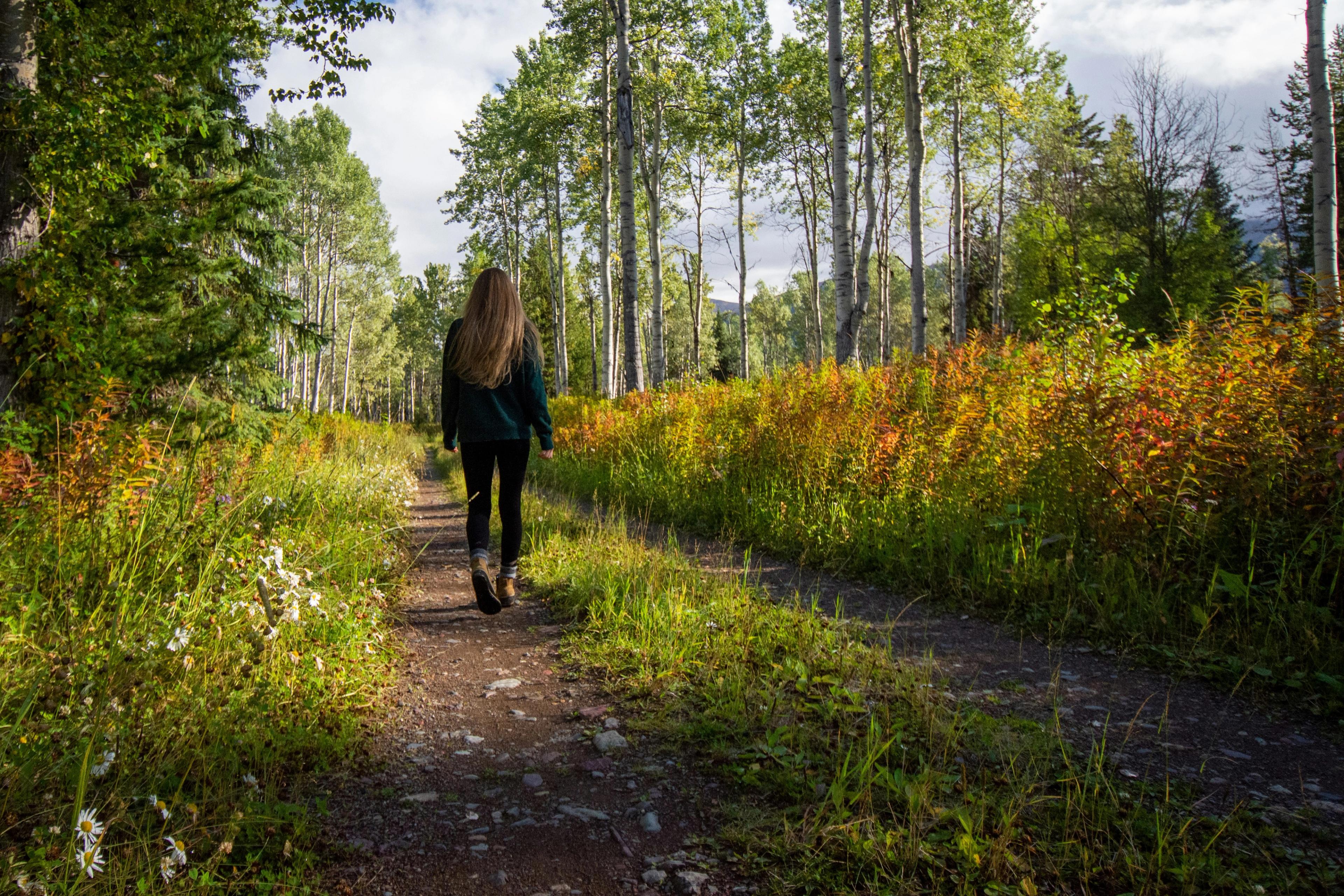 Person walking in natue