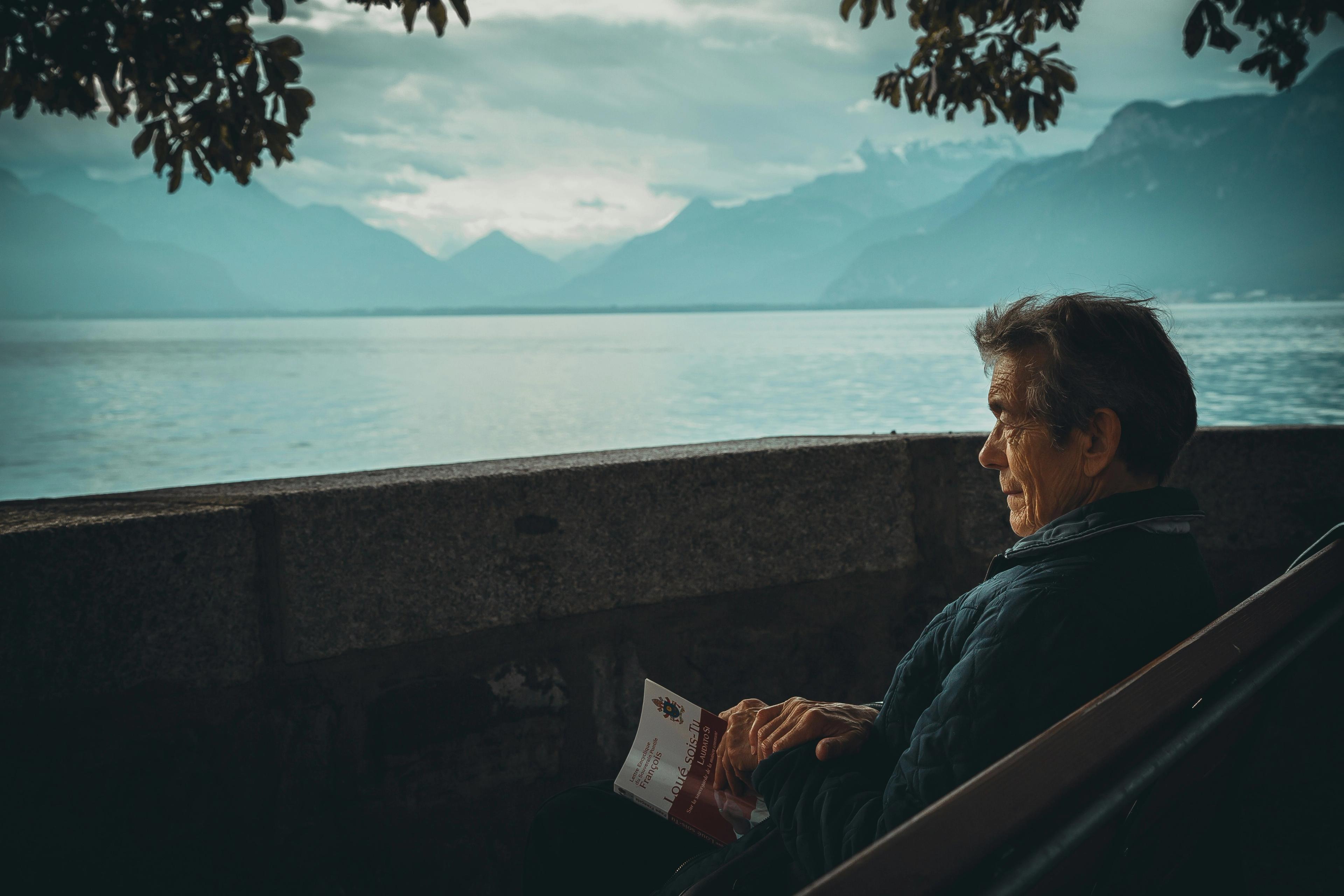 Man looking out to sea