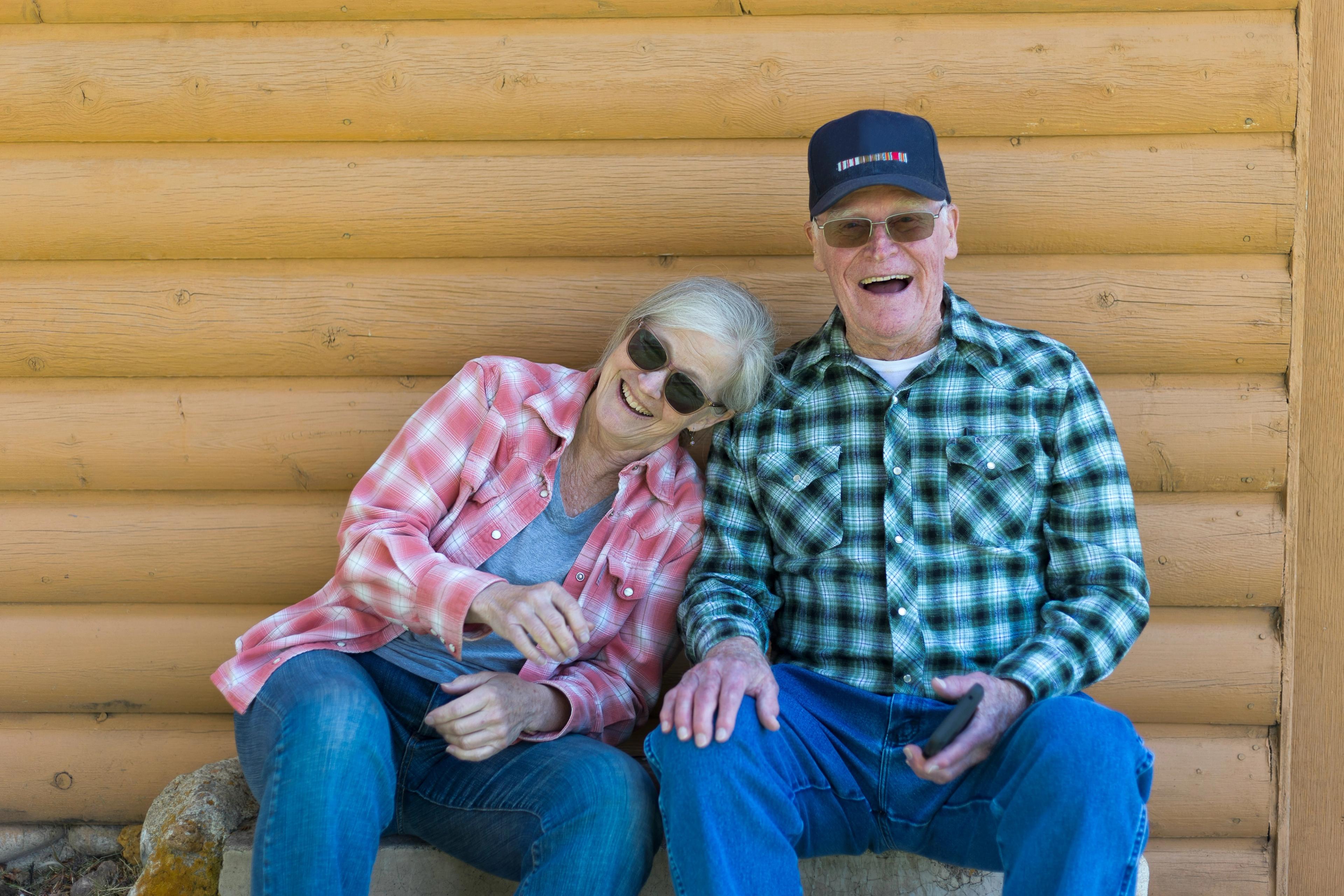 Older people laughing