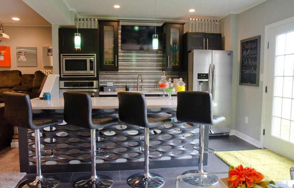 Modern Man Cave Bar