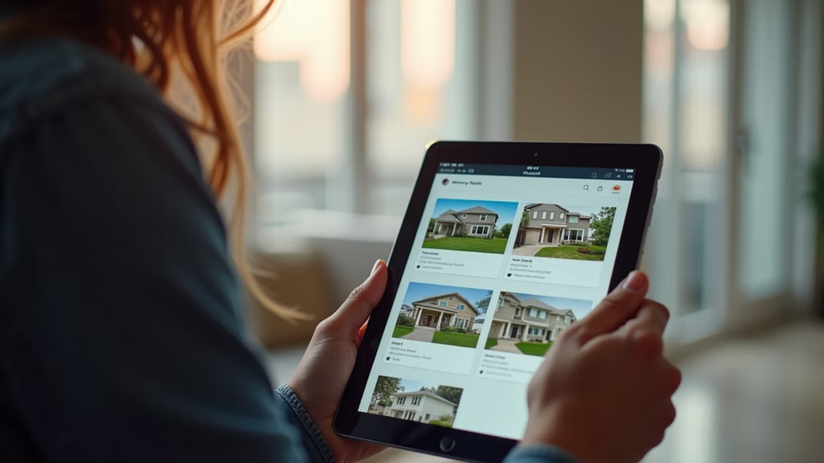 A person engaging with Heyfixit via a tablet.