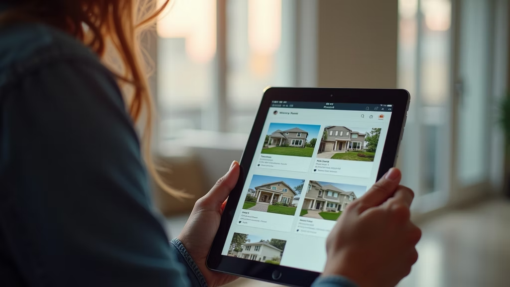 A person engaging with Heyfixit via a tablet.