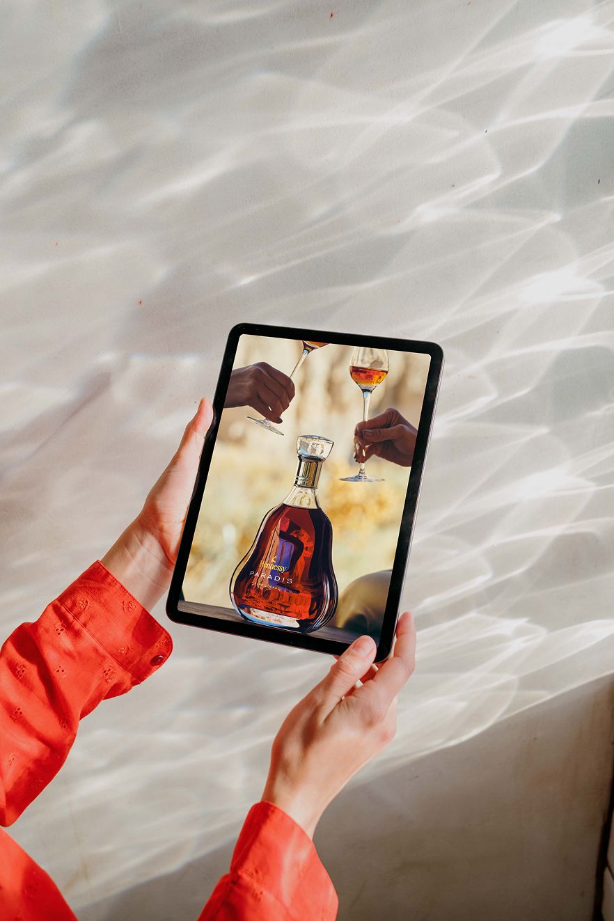 Hennessy campaign shown on an iPad