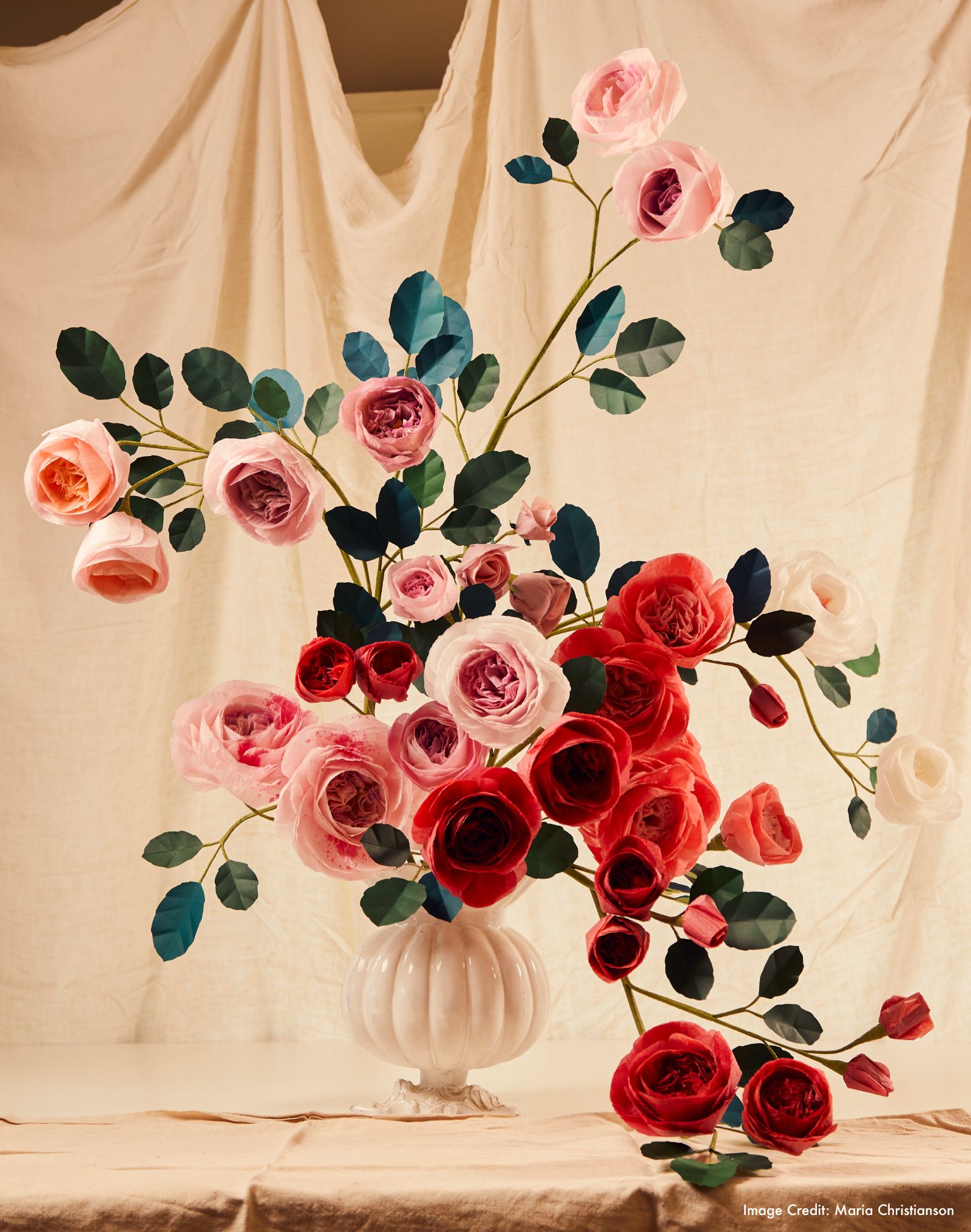 Paper flowers from Livia Cetti's studio The Green Vase