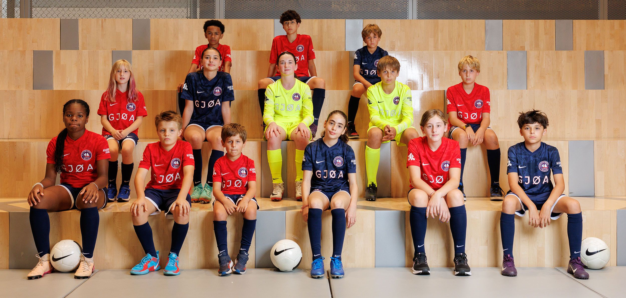 Gjøa soccer team on the field
