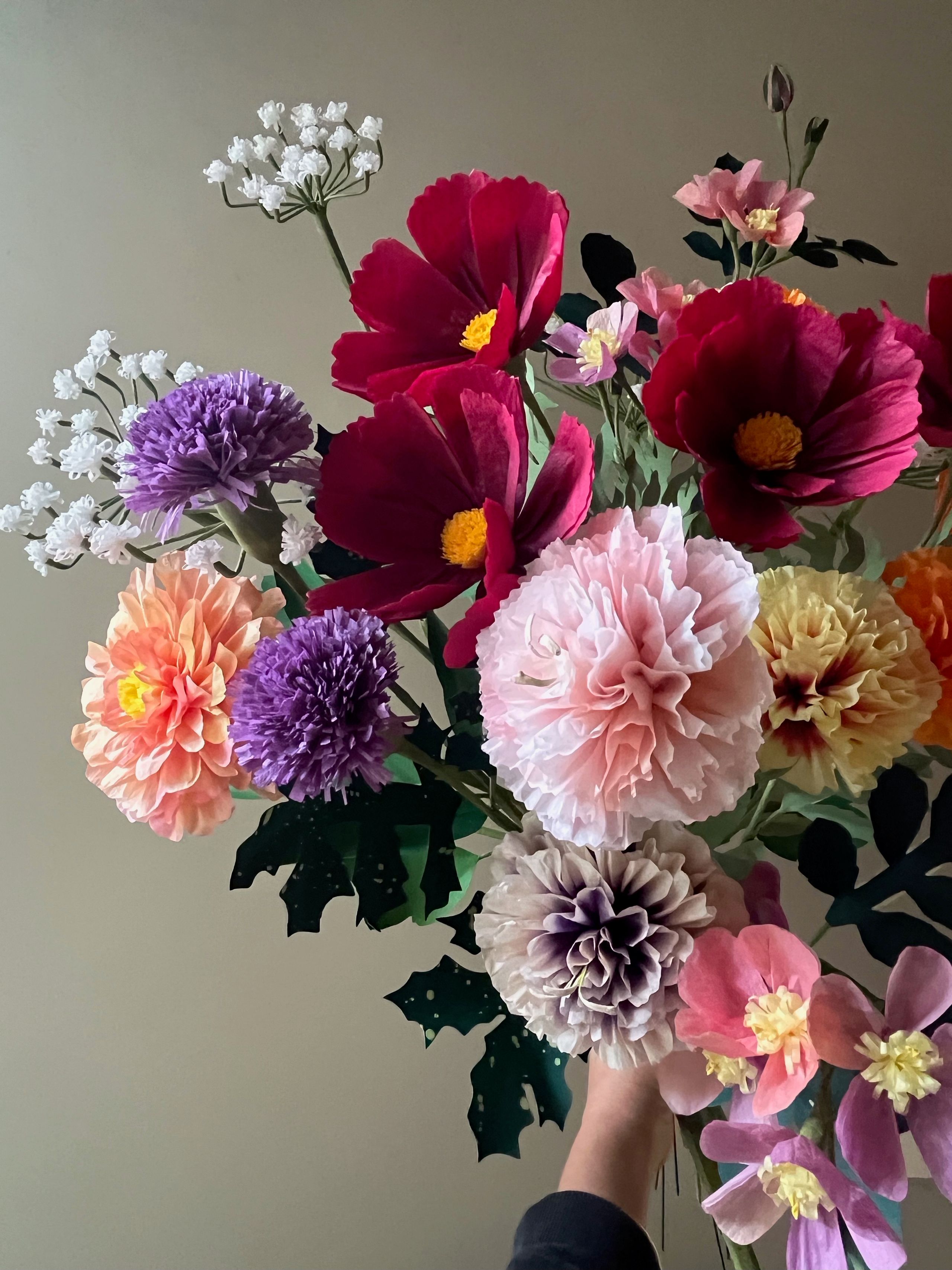 Paper flowers from Livia Cetti's studio The Green Vase