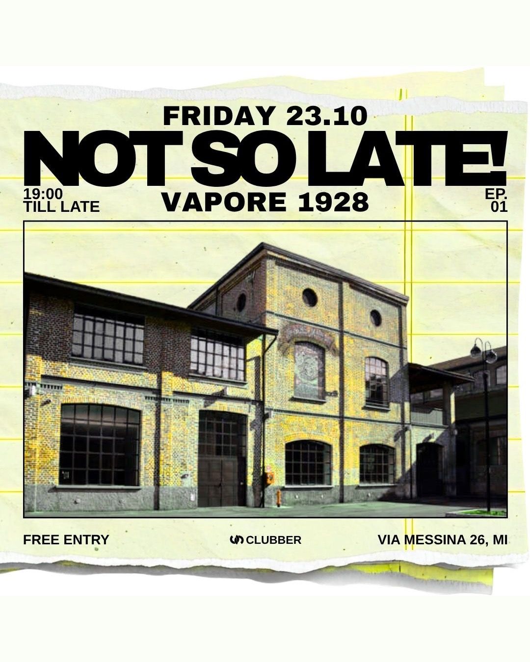 Clubber: Not So Late, Milano – 23 ott 2026 | LINEA Milano