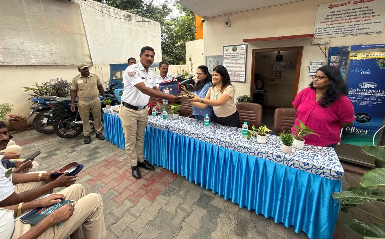 CSR Activity: Hulimavu Traffic Police Station Jacket Distribution