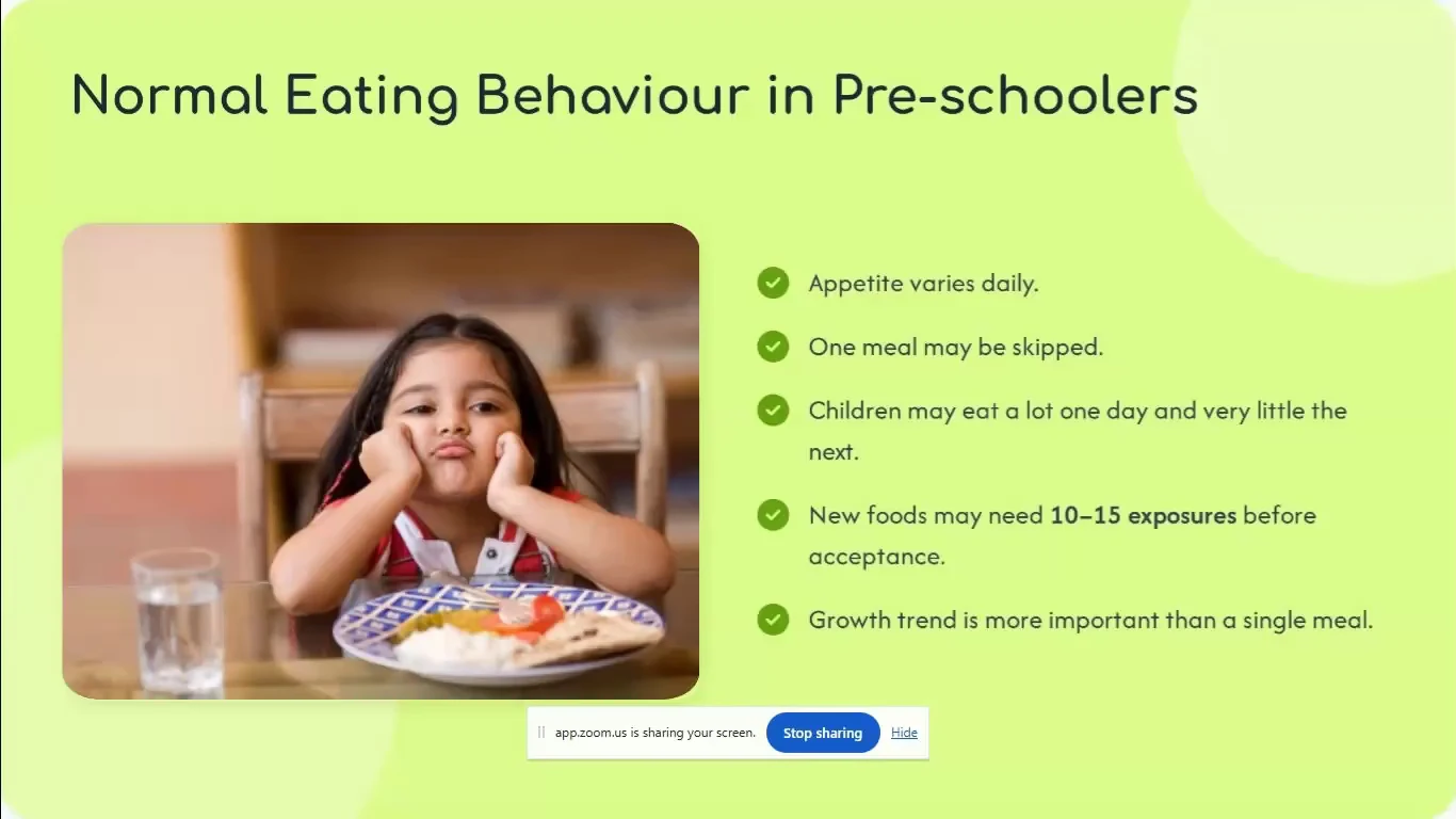 Parenting Webinar on Managing Picky Eating Habits in Young Children in Association with Motherhood Women's and Children Hospital