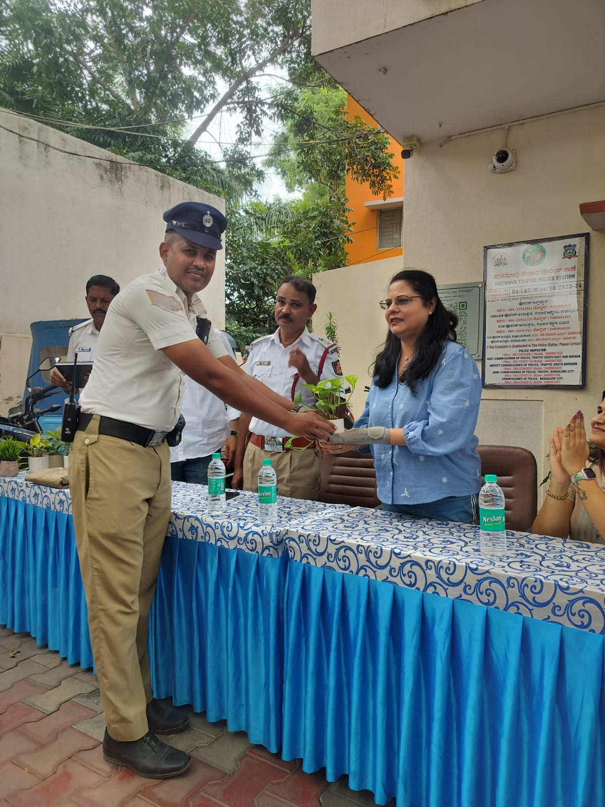 CSR Activity: Hulimavu Traffic Police Station Jacket Distribution