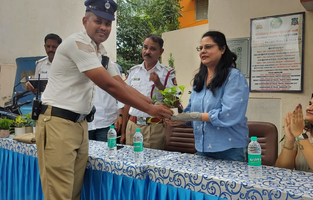 CSR Activity: Hulimavu Traffic Police Station Jacket Distribution