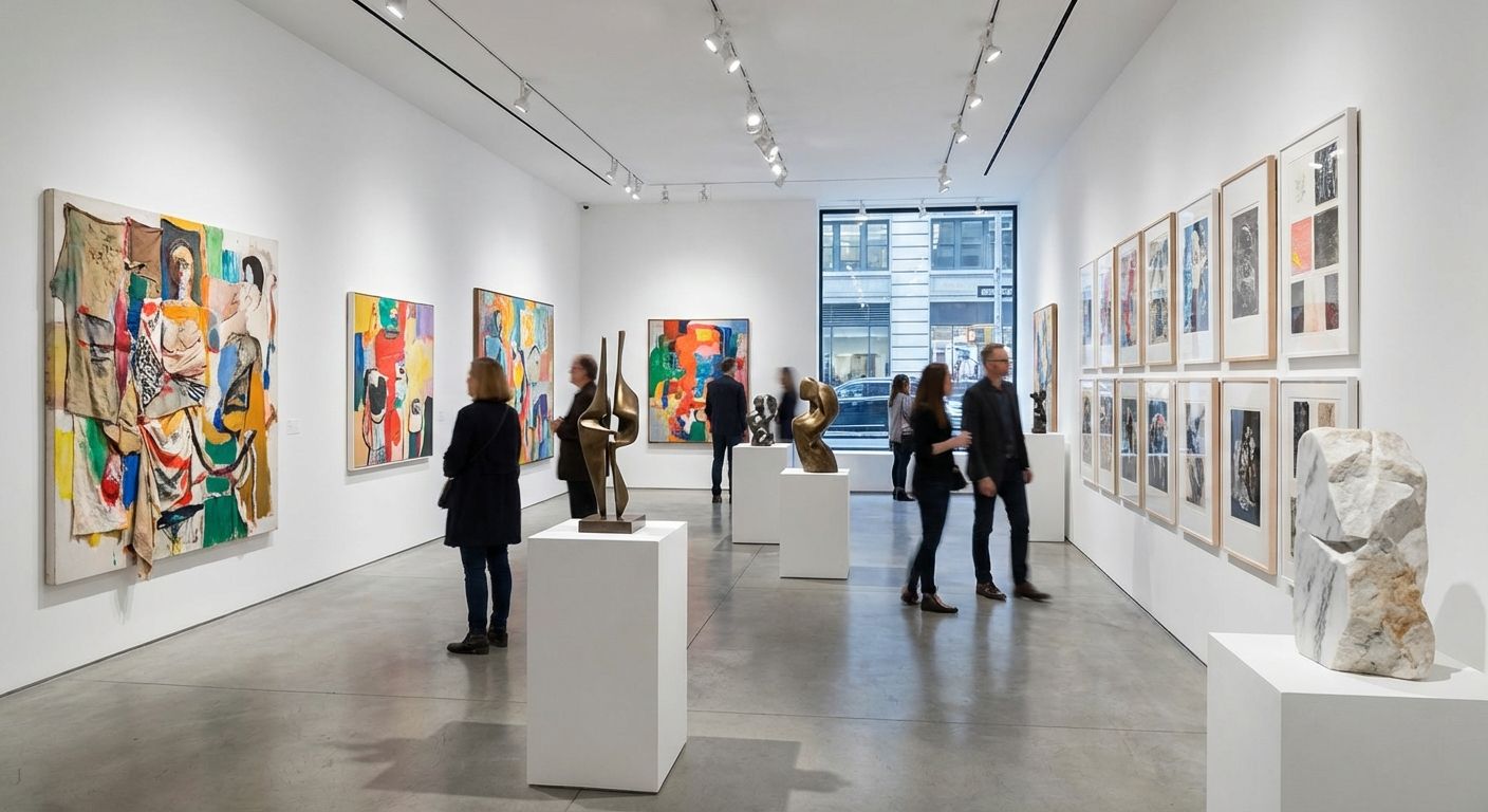 Veduta della mostra: Dialoghi Materici