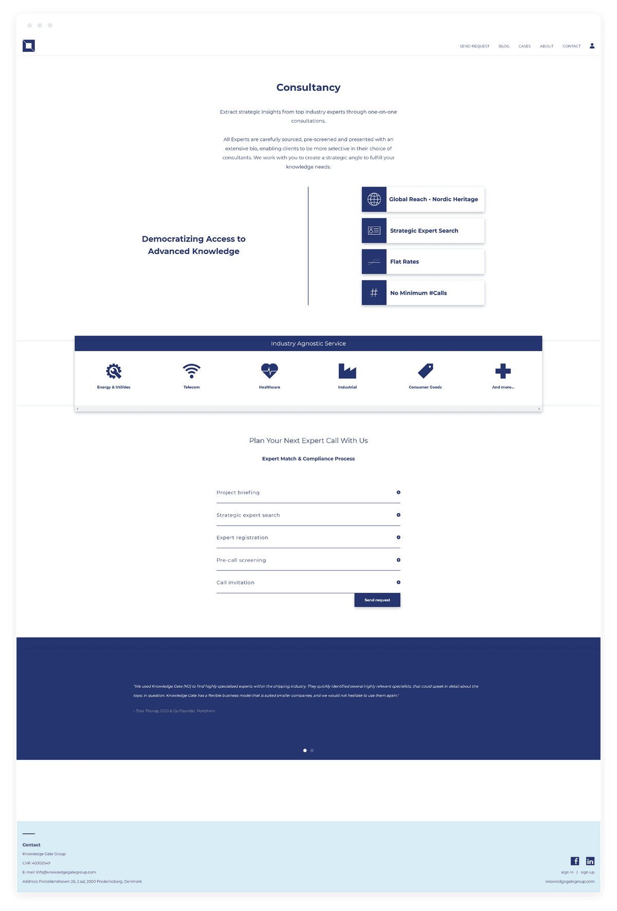 Consultancy page