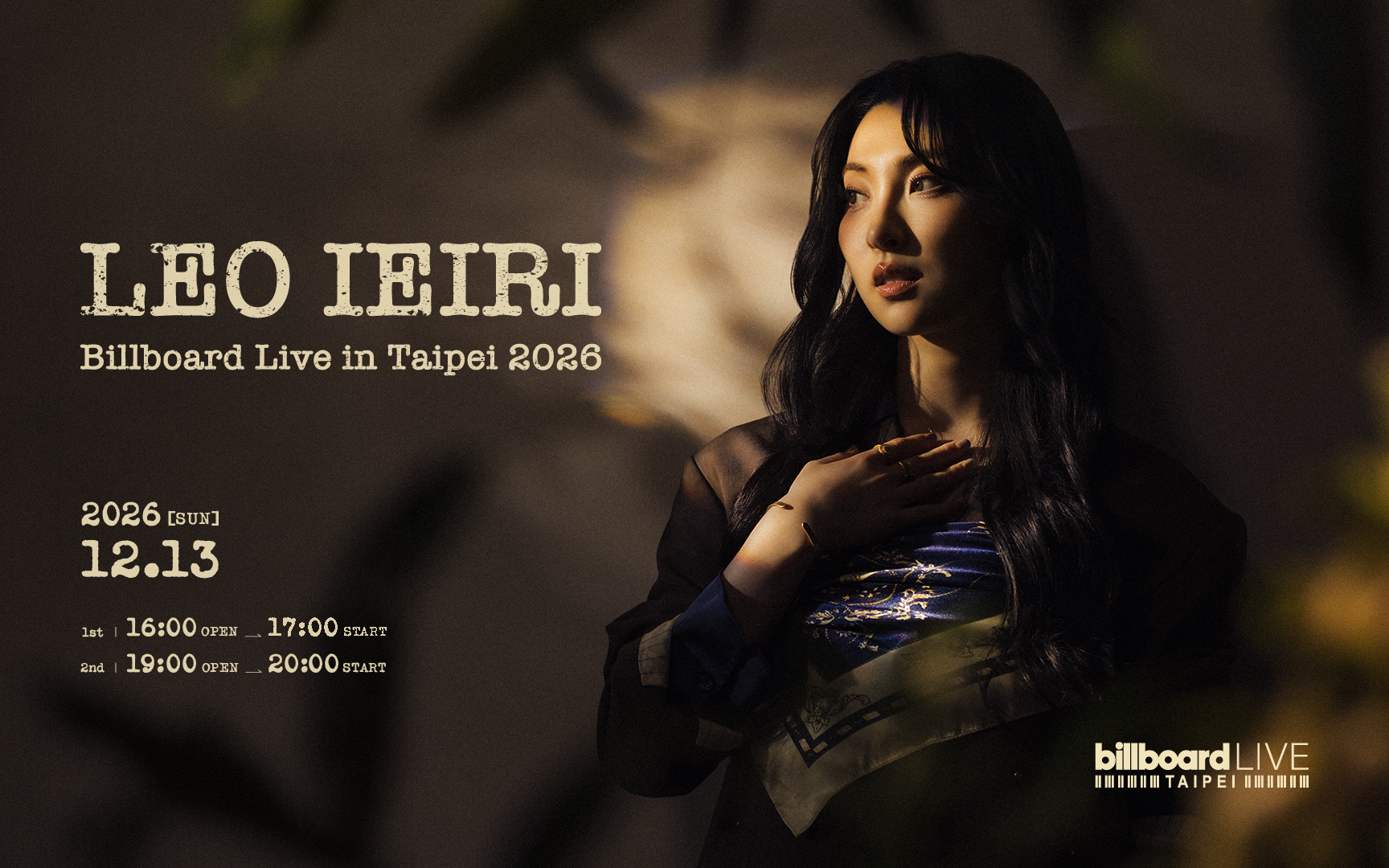 LEO IEIRI Billboard Live in Taipei 2026