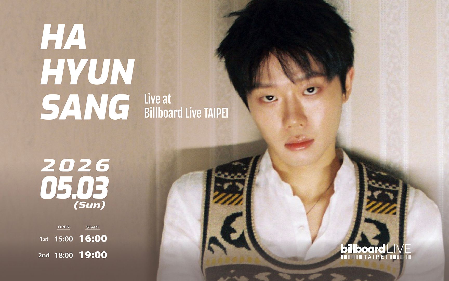 HA HYUN SANG 台北 Billboard Live 專場