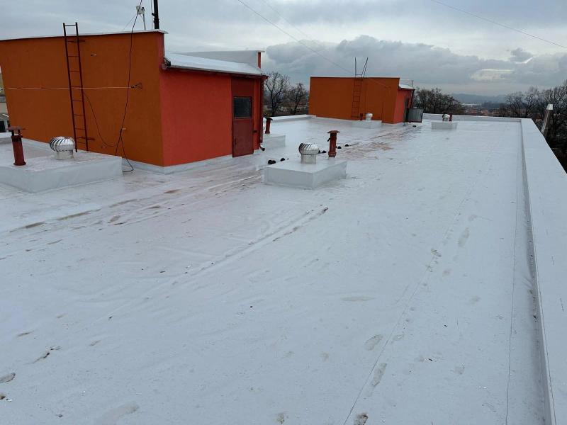 Izolace střechy z PVC folie - celkový pohled