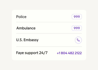 Access emergency numbers