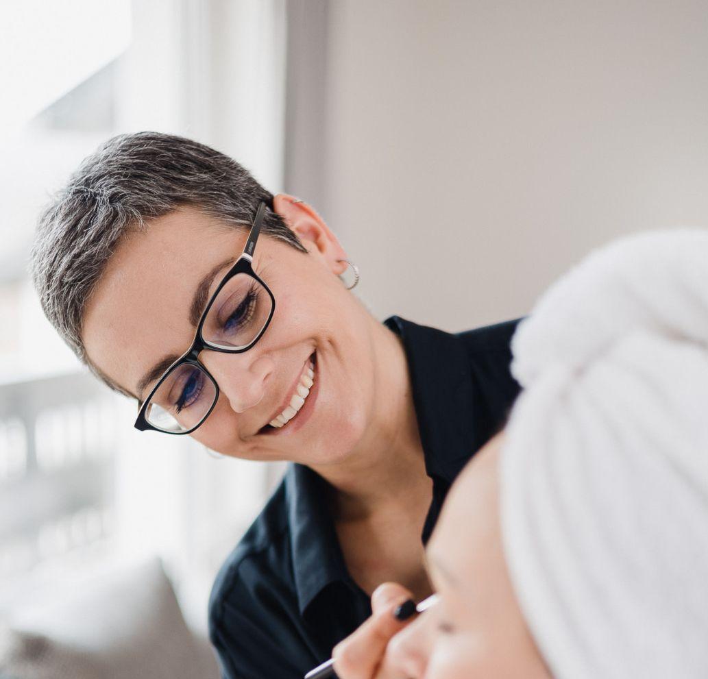 styling, haare und make-up