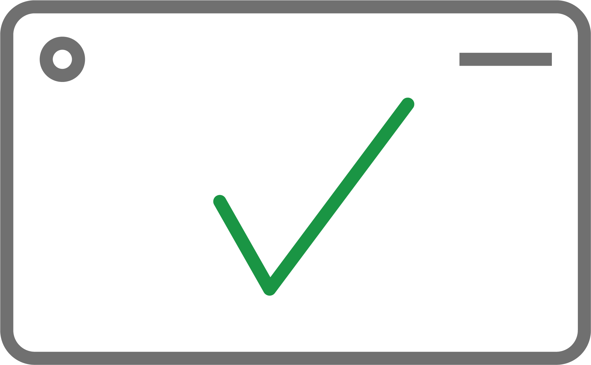 Website green checkmark icon