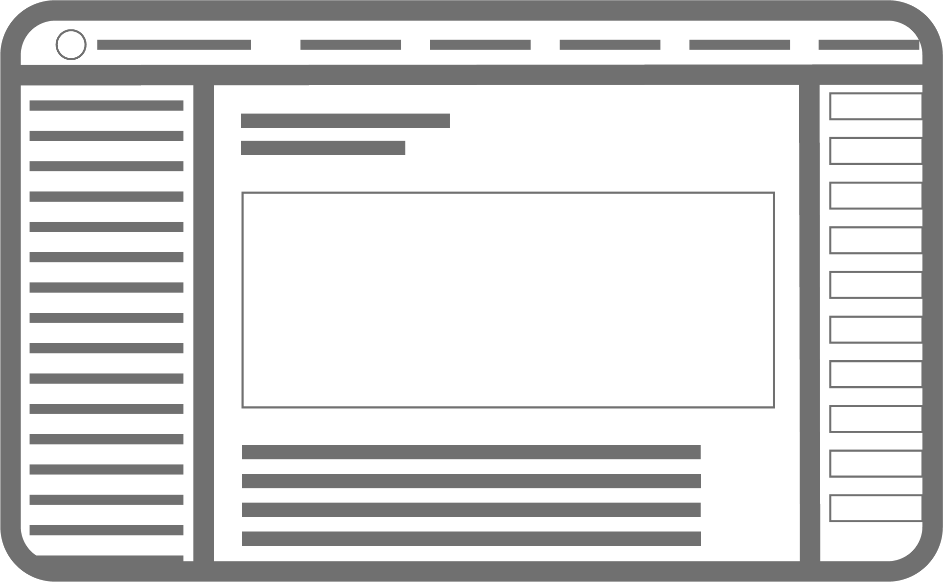 Cluttered and confusing content management icon