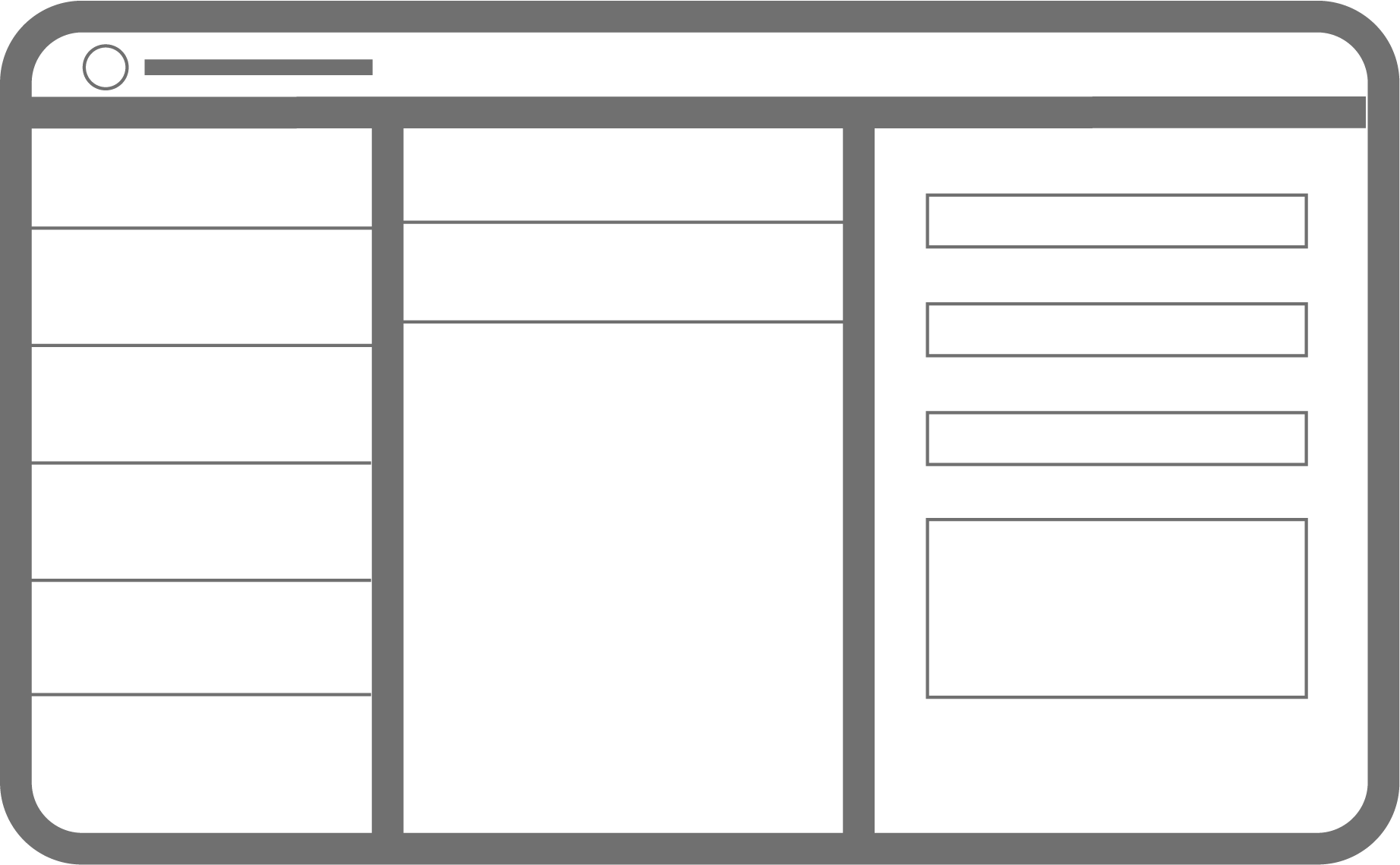 Simple content management icon
