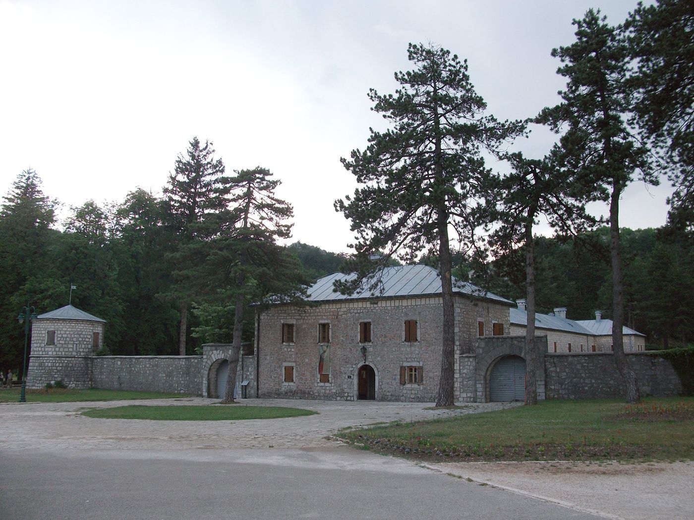 The entire stone complex of Biljarda Hall in Cetinje, the former residence of Petar II Petrović-Njegoš.
