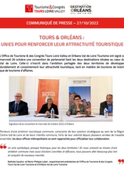 CP - Tours & Orléans - unies pour renforcer leur attractivité touristique