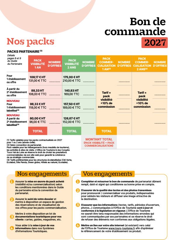 Bon de commande partenaires