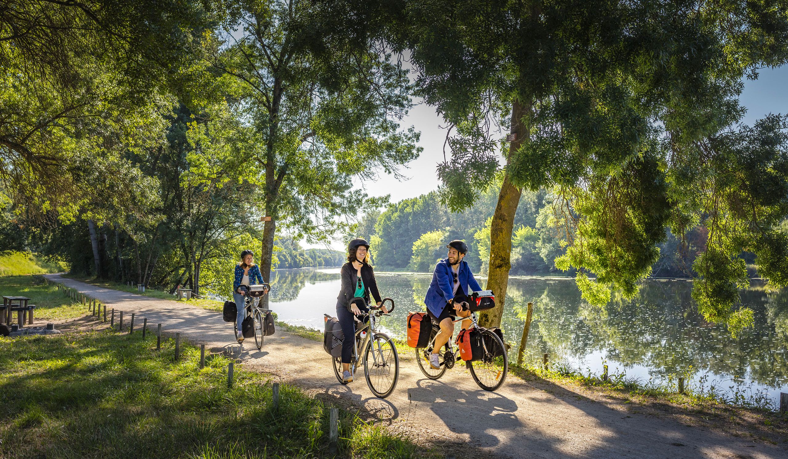 Le bord du Cher à vélo