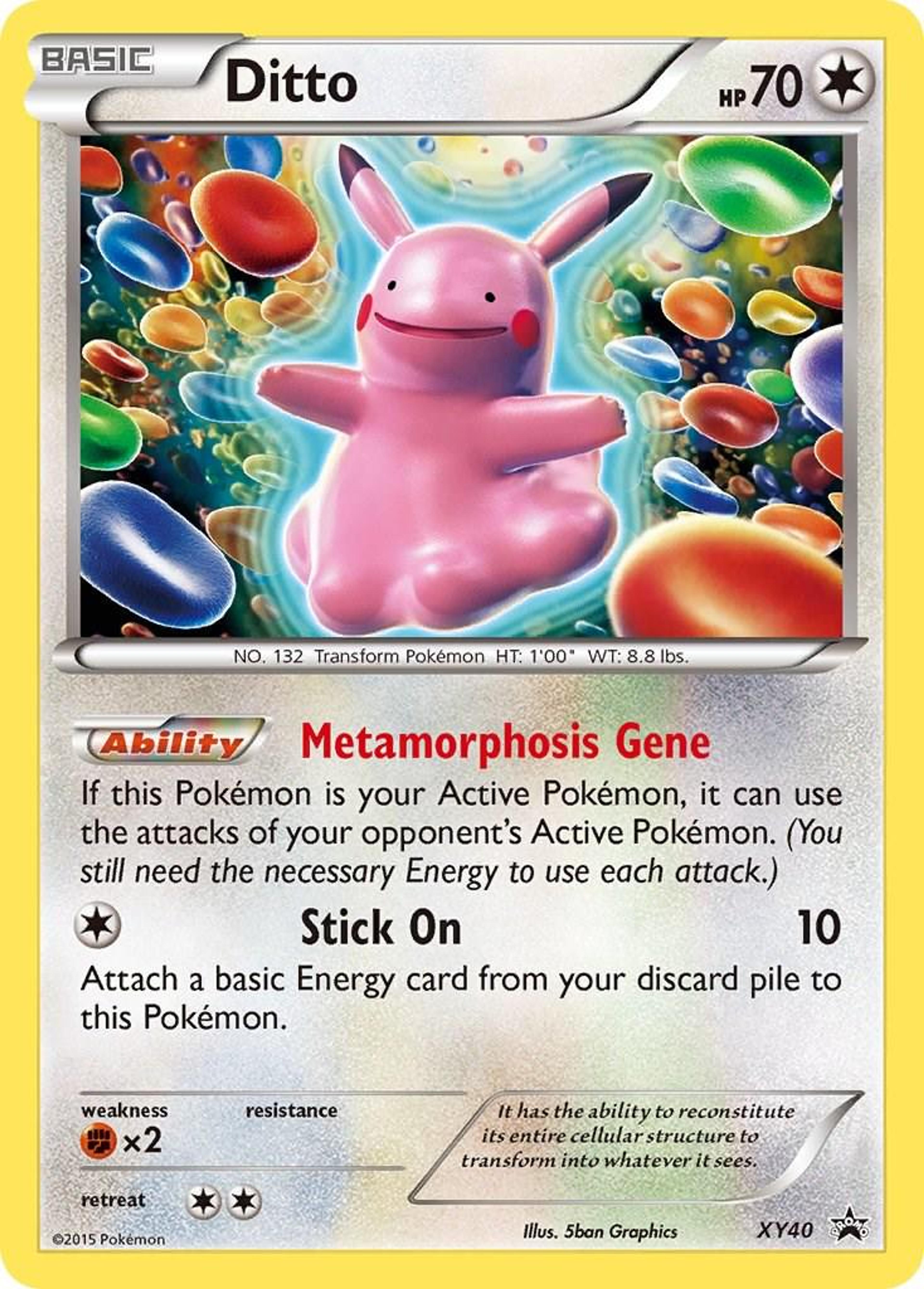 Ditto XY40: a pink Ditto sitting in a pile of brightly coloured jelly beans.