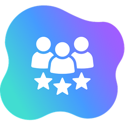 Group of people icon with stars
