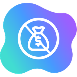 Money bag icon with a 'not allowed' symbol