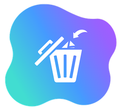 Trash can icon with a restore arrow