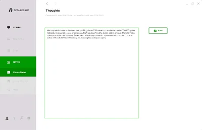 Application window showing notepad editor