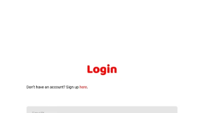 Android app window of login screen