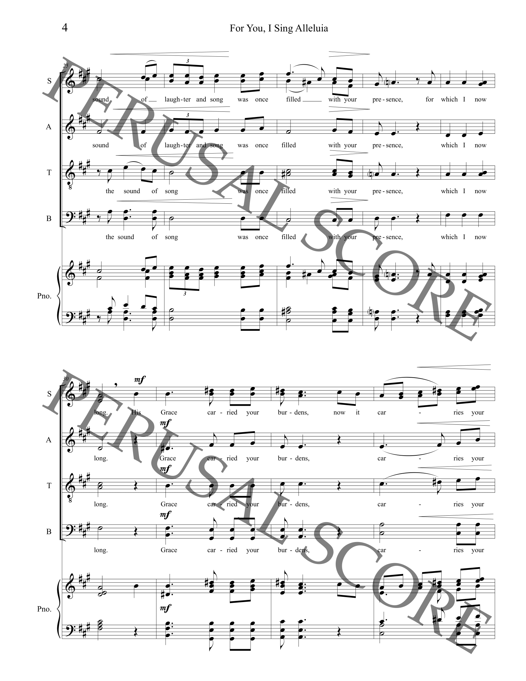 For You, I Sing Alleluia (SATB)