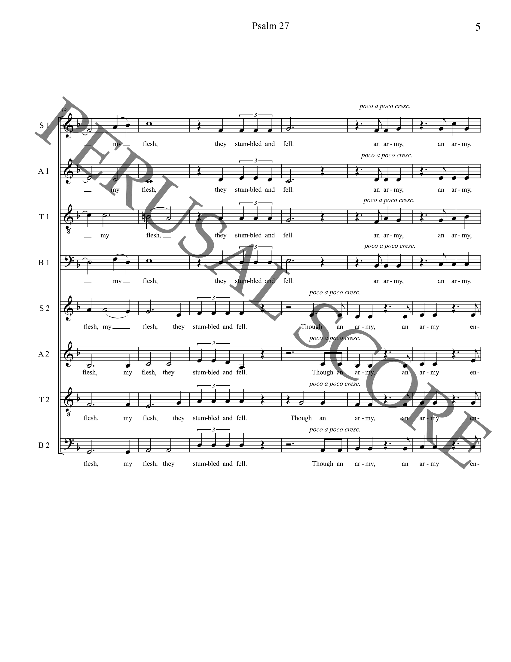 Psalm 27 (SATB double chorus)