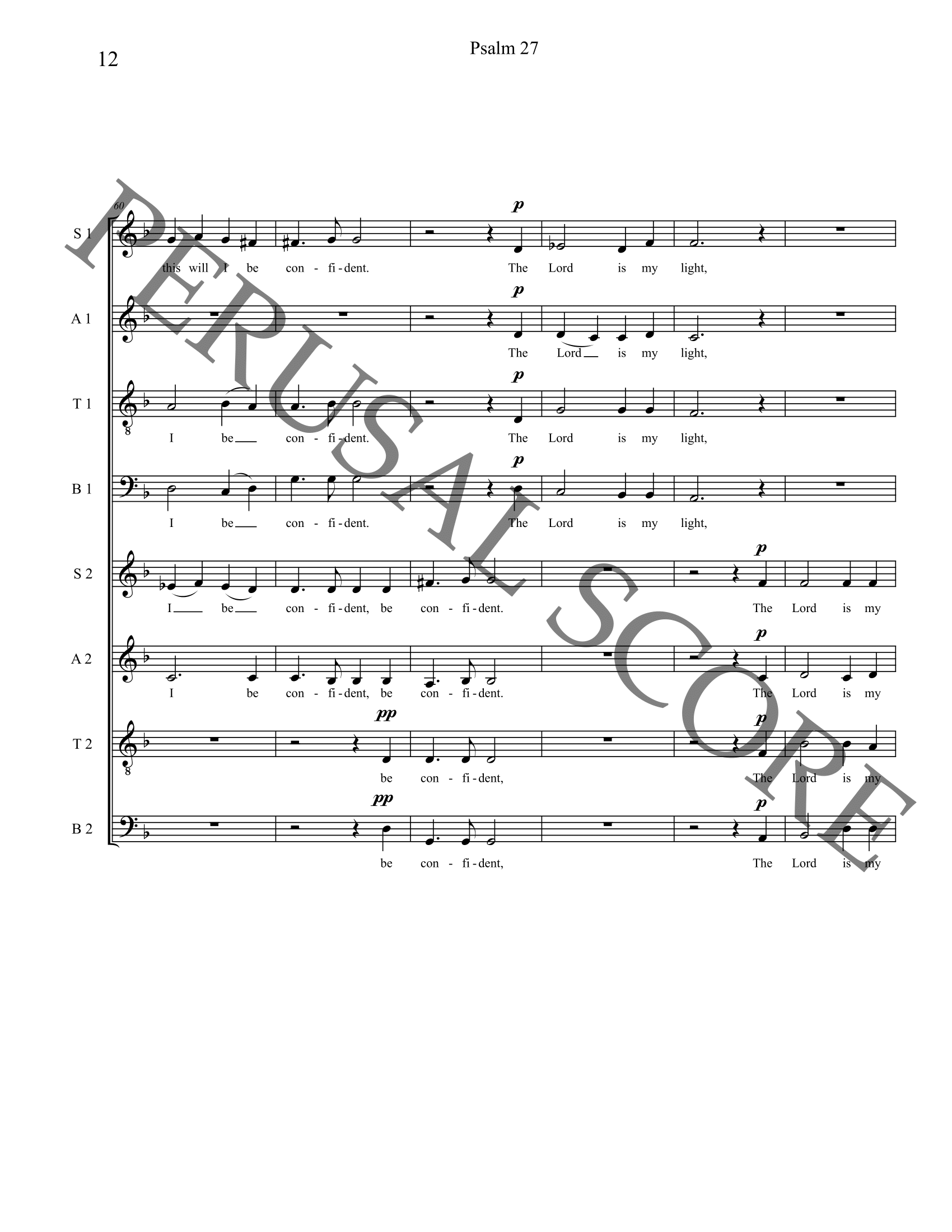 Psalm 27 (SATB double chorus)