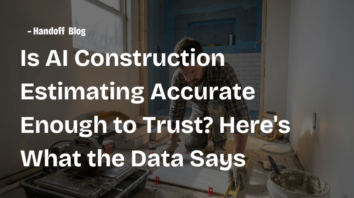 Is AI Construction Estimating Accurate Enough to Trust? Here's What the Data Says