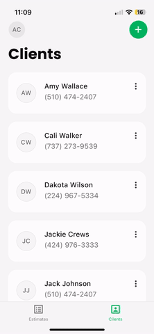 Screen recording for viewing client estimates