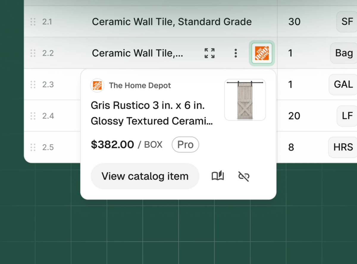 contractor supplier pricing in estimates: home depot pro