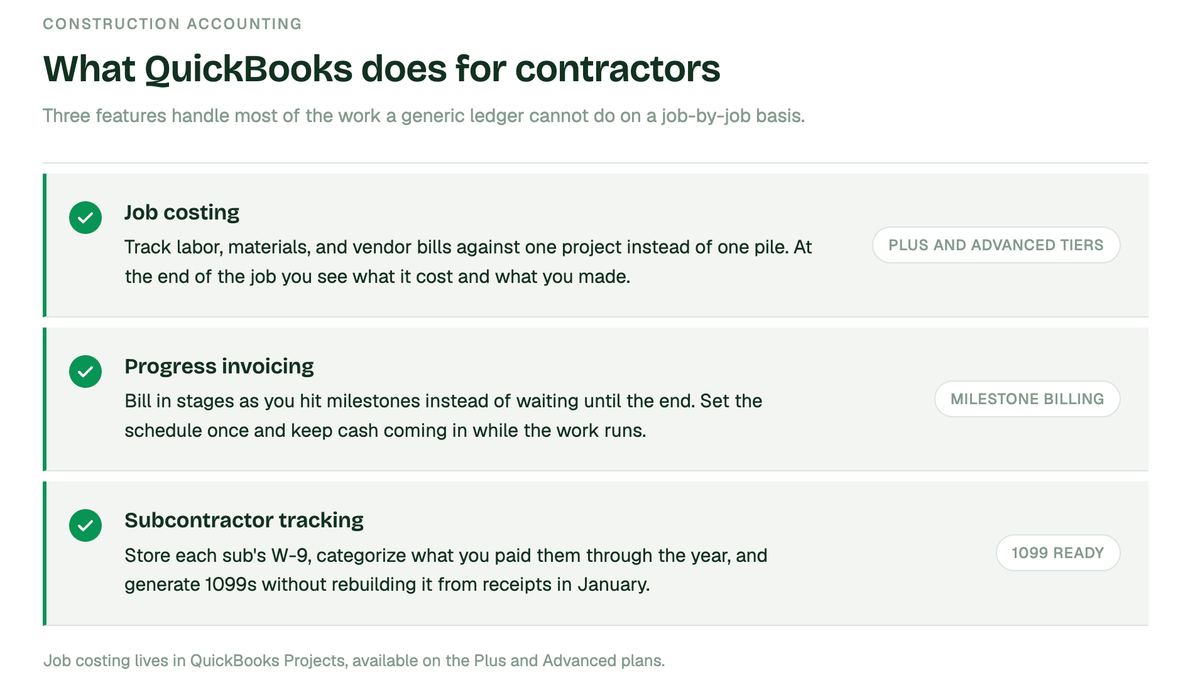 QuickBooks for Contractors: What QuickBooks Does for Residential Construction