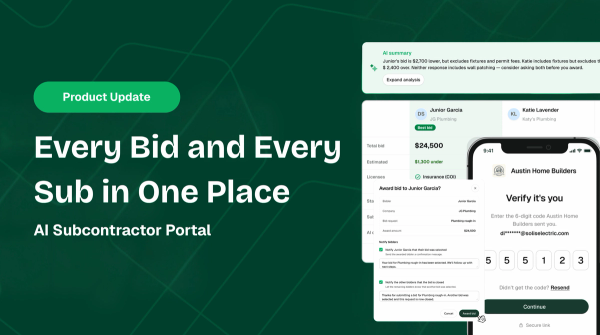 Subcontractor Portal: Every Bid and Every Sub in One Place