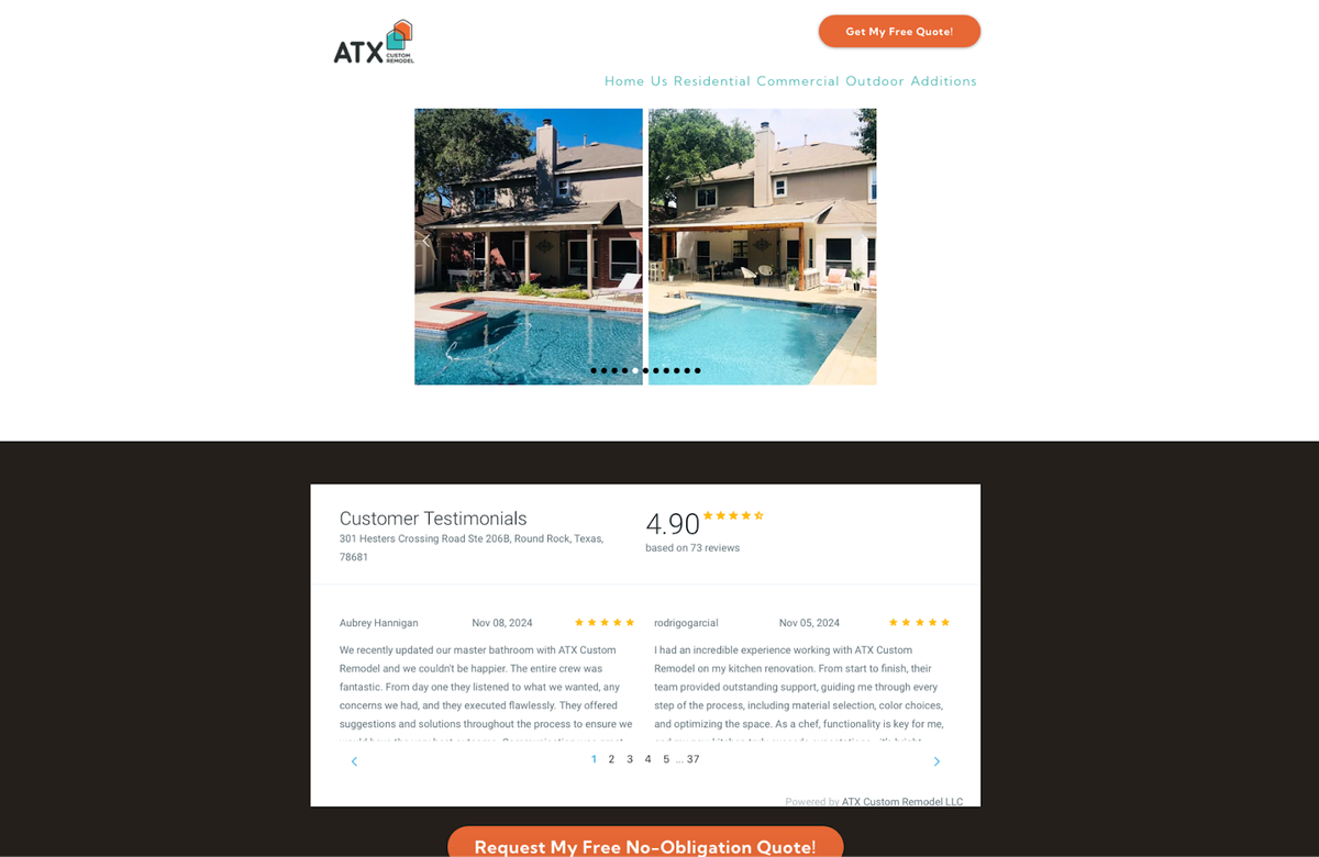 ATX Custom Remodel has reviews and examples on their site