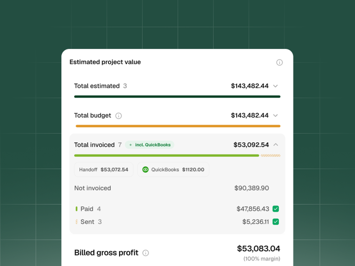 QB & Global Finances: See Project Costs and Profitability Without Entering Data Twice