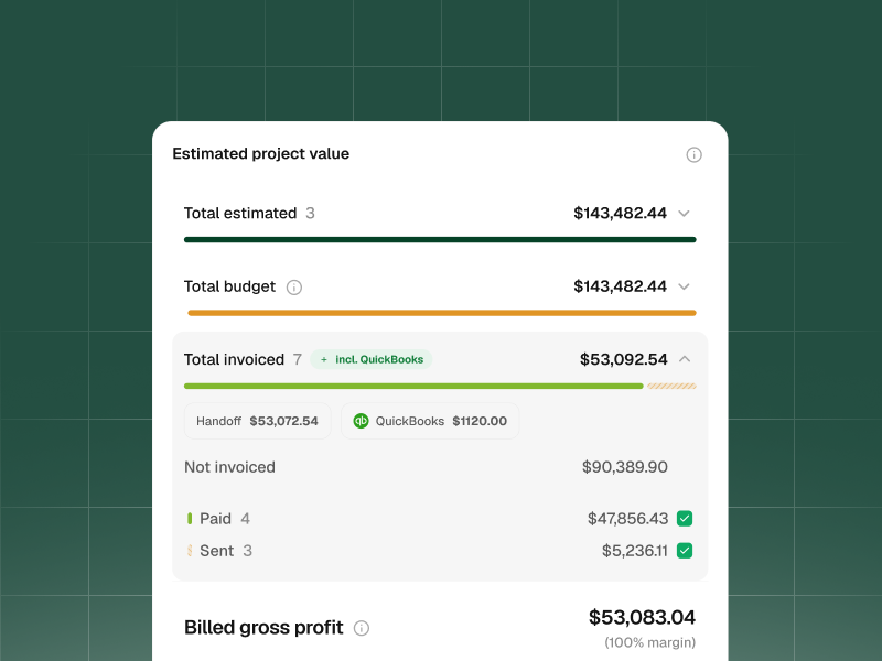 QB & Global Finances: See Project Costs and Profitability Without Entering Data Twice