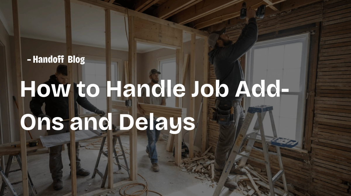 How to Handle Job Add-Ons and Delays