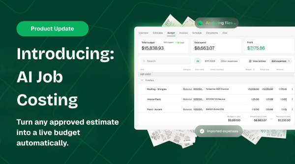 AI Job Costing: Your Approved Estimate Is Now a Live Project Budget