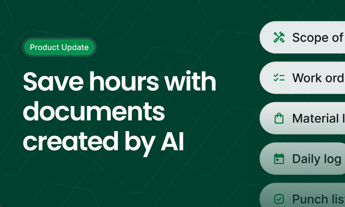 Handoff Just Got Smarter: Turn Estimates, Photos, and Notes Into Scopes, Punchlists, and Material Lists