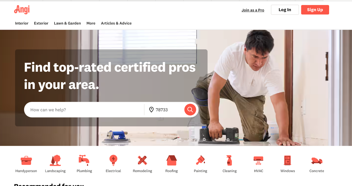 Lead Generation for Contractors - Angi